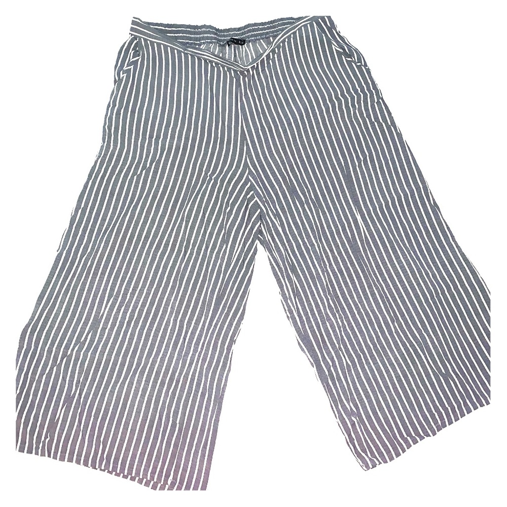 Pin-Strip Wide Leg  Pants